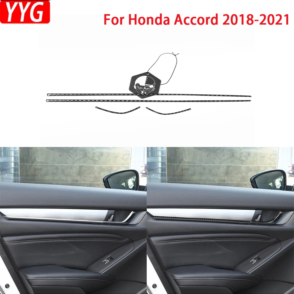 

For Honda Accord 2018-2021 Carbon Fiber Front Door Handle Panel Cover Car Interior Decoration Accessories Sticker