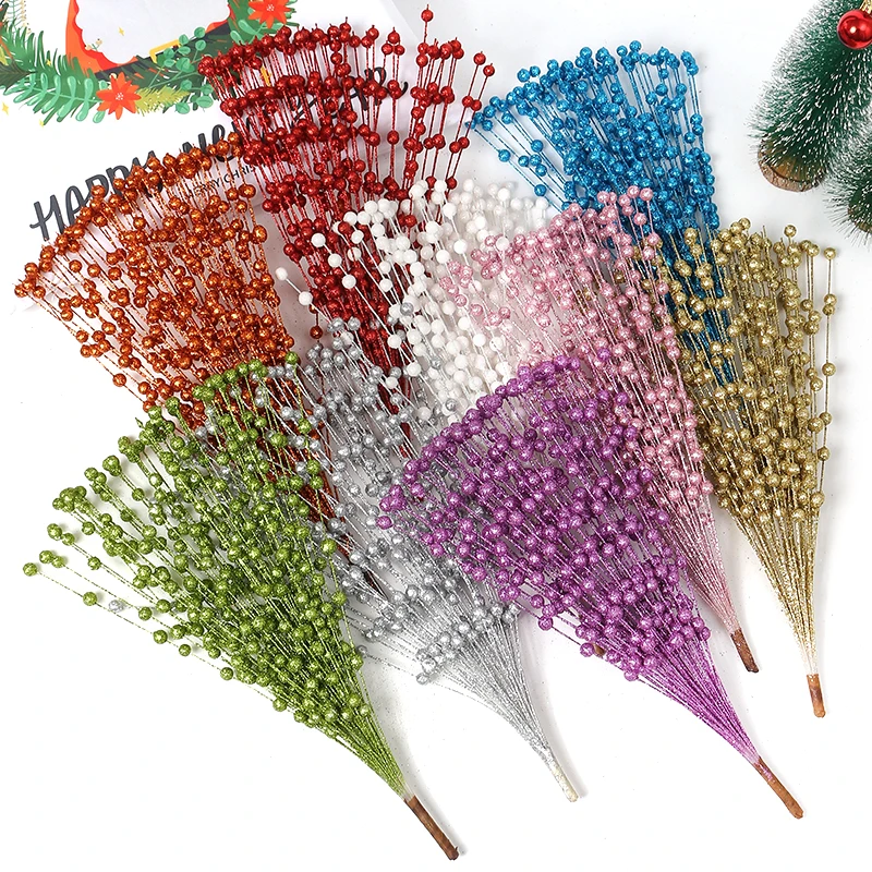 40cm Glitter Berry Artificial Flowers Christmas Decorations Xmas Tree Ornaments for Home Decor New Year Navidad Party Supplies