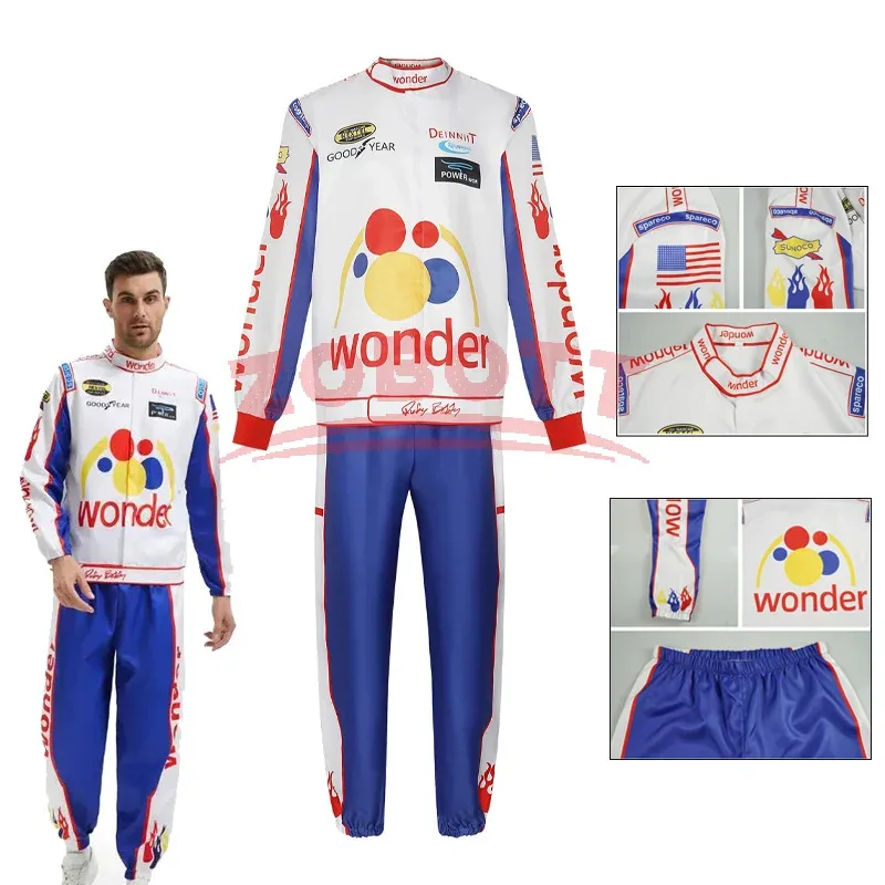 

Anime Taradgar Night Ricky Bobby Cosplay costume hoodie Long sleeves Shirt Racing Suit With Hat Shirt Cycling Suit Cosplay Set