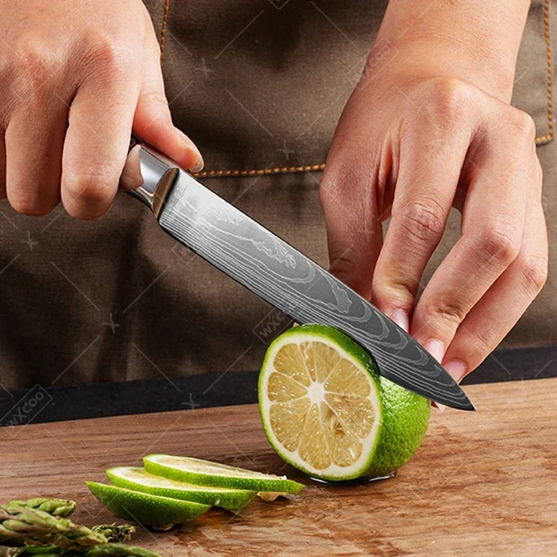 WXCOO coltelli da frutta professionali coltello da cuoco giapponese coltelli da cucina multiuso in acciaio inossidabile ad alto tenore di carbonio
