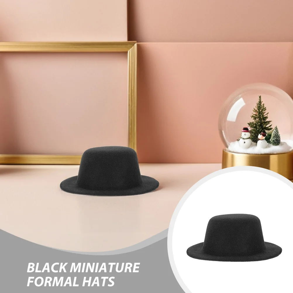 20 szt. Mini cylindry filcowe, małe eleganckie kapelusze do rękodzieła, dekoracje bałwana, ozdoby świąteczne, 4,5 cm, małe kapelusze do rękodzieła, kapelusz bałwana