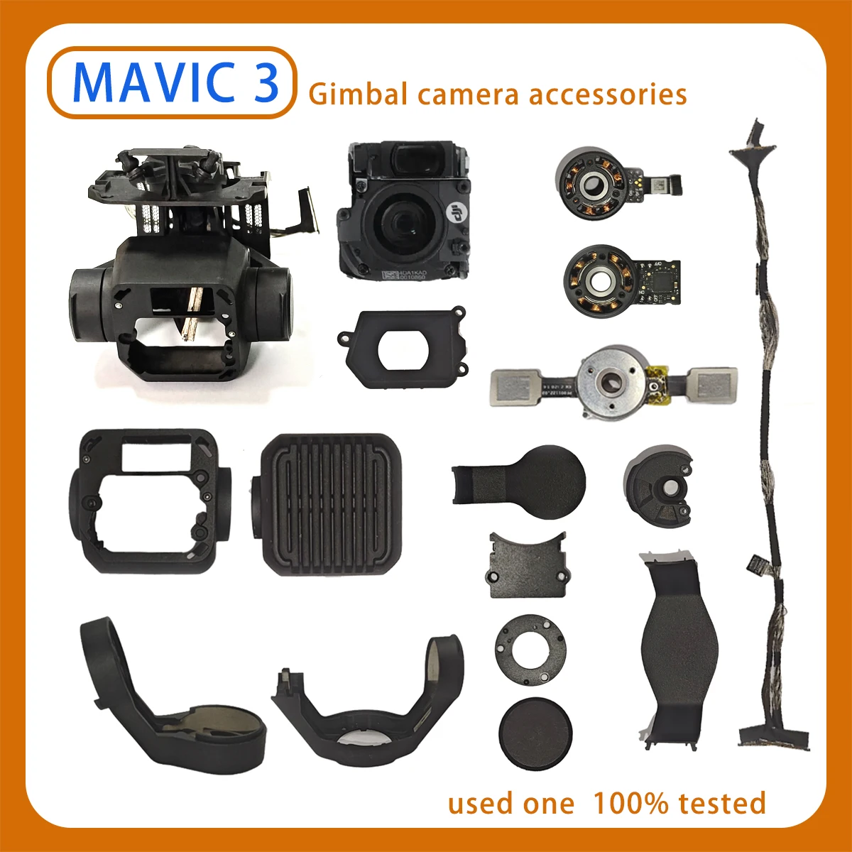 Original Mavic 3 Gimbal movie gimbal repair parts yaw arm roller bracket yaw motor coaxial Ptz cable, suitable for  Mavic 3 M