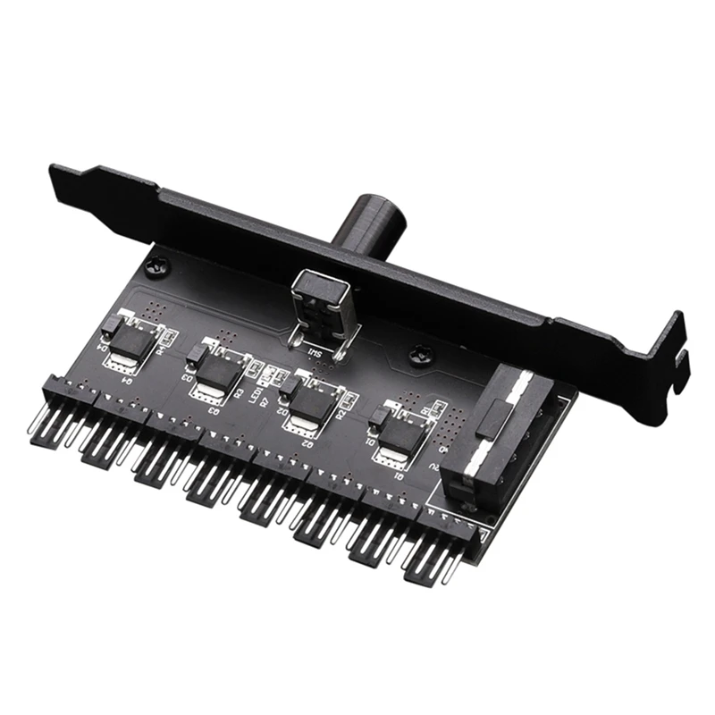 선풍기 거버너 4D 전원 공급 장치, 범용 4 핀 3 핀 1-8 웨이 속도 컨트롤러 어댑터, 냉각 선풍기 허브 PC 케이스, 12V