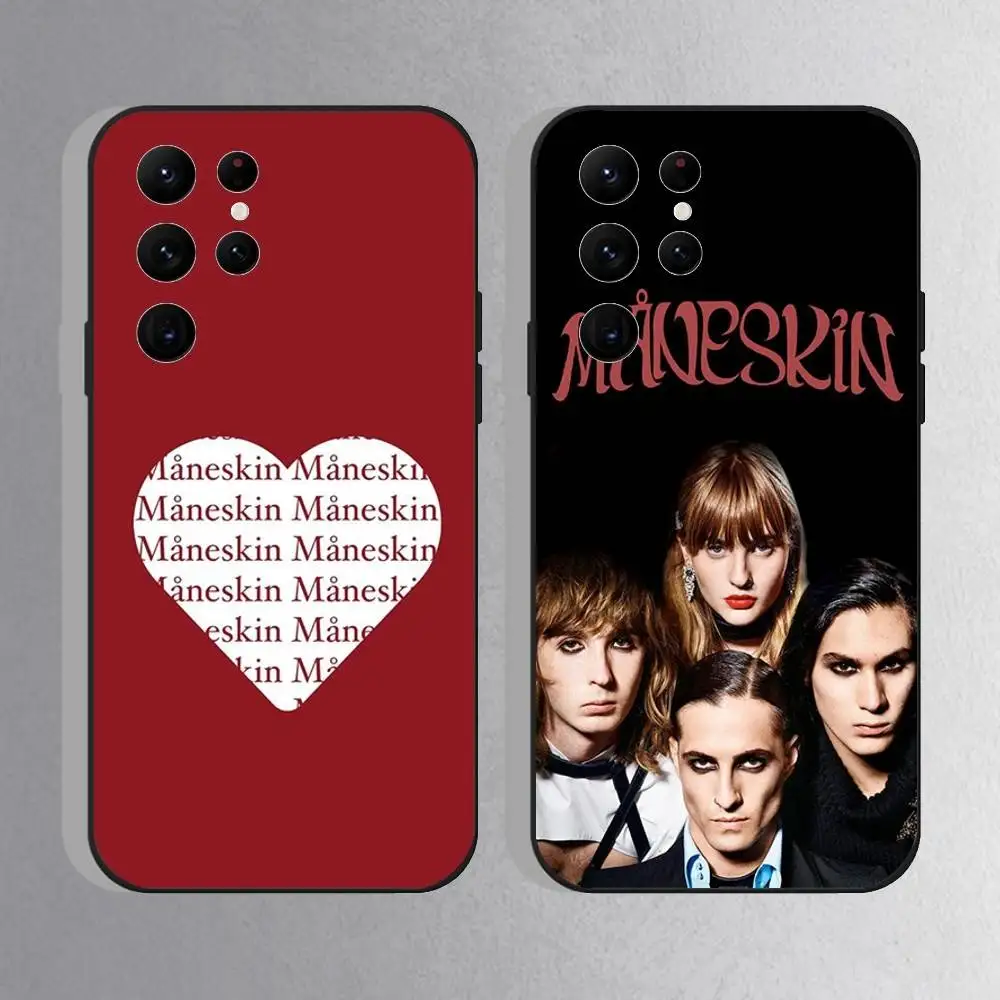 

Rock Band Maneskin Rush Phone Case For Samsung S25,S24 Ultra,S20,S30 plus,S22 Plus,S23,Ultra 5G Silicone Black Shell