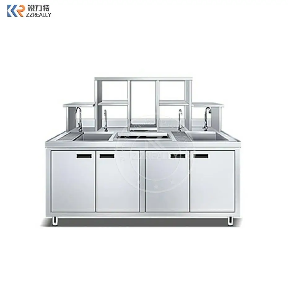 

Customized Stainless Steel Bubble Tea Shop Counter Milk Tea Coffee Shop Equipment Working Station