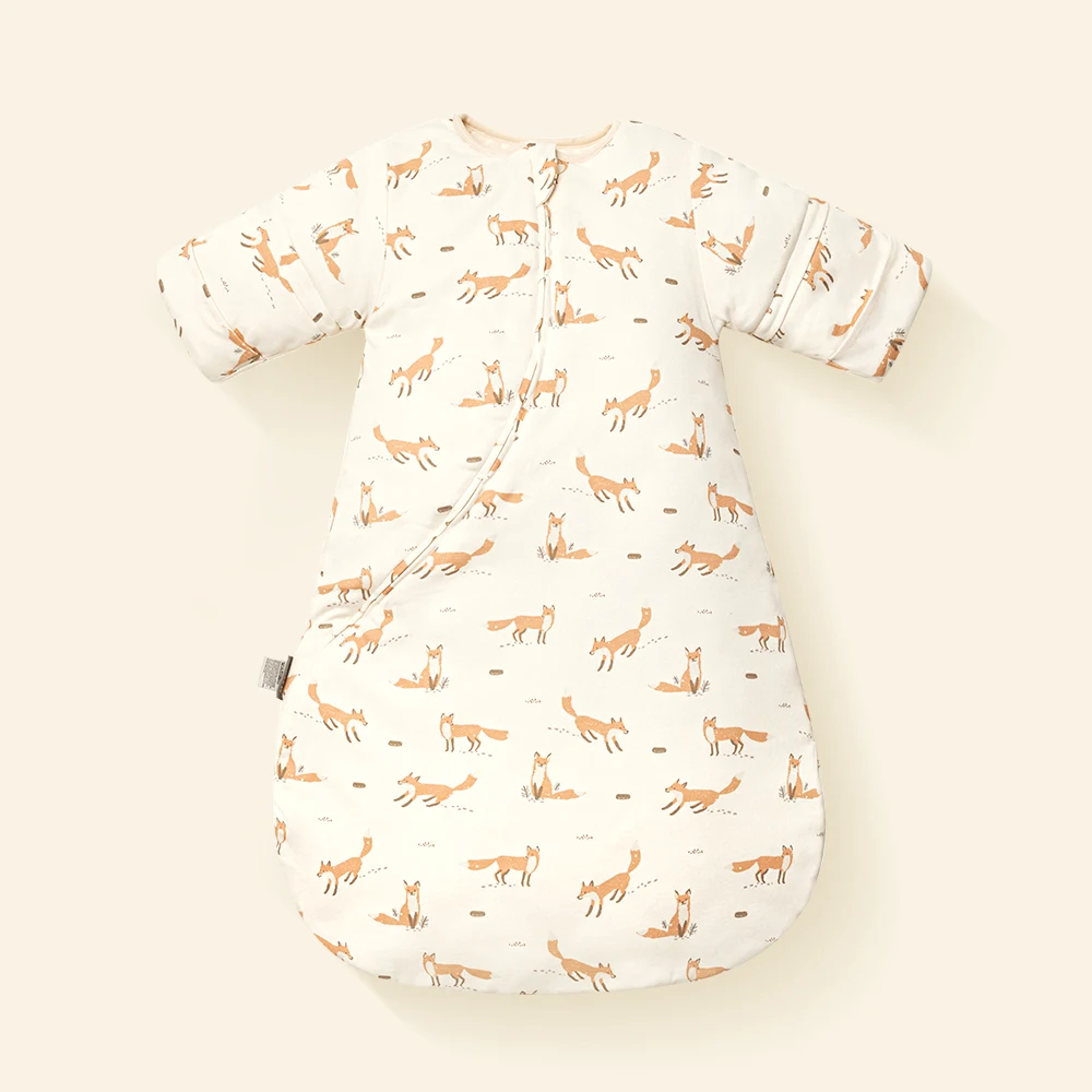 Baby-Schlafsack, Kinder-Nachtwäsche, Ärmel, abnehmbar, 0–2 Jahre, Baby-Schlafsack, 2,5 Tog, Anti-Kick-Decke für Kinder, Steppdecke aus 100 % Baumwolle