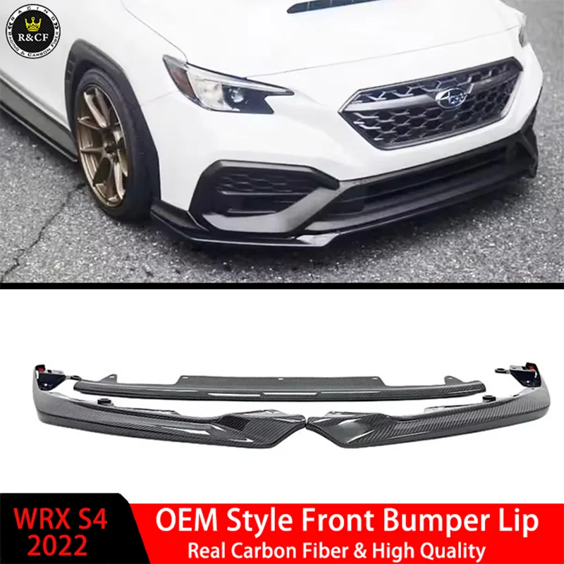 

For Subaru WRX S4 3-PC Sti Style Front Bumper Lip Splitter Spoiler JDM Parts