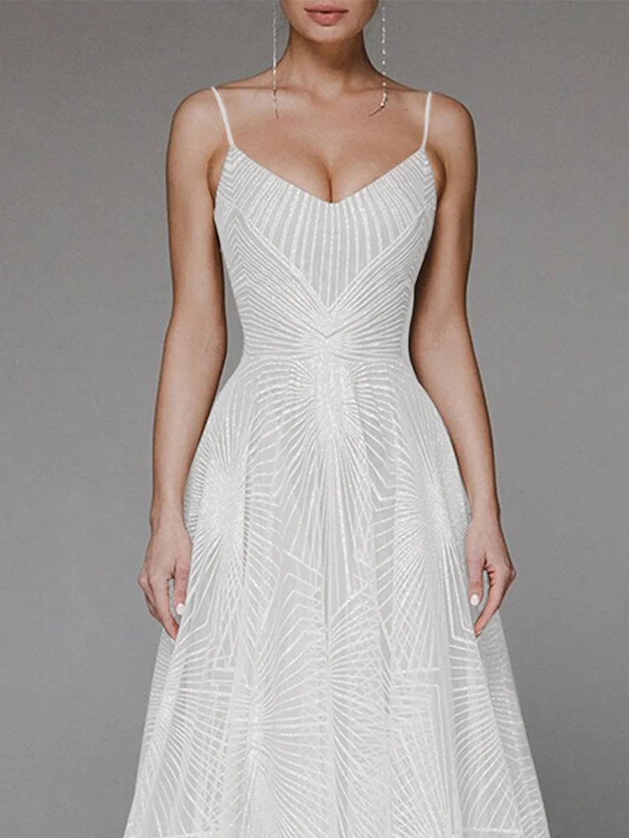 섹시한 Camis 드레스 여성 스파게티 스트랩 서스펜더 수 놓은 민소매 드레스 높은 허리 슬림 맞는 빅 스윙 맥시 파티 드레스