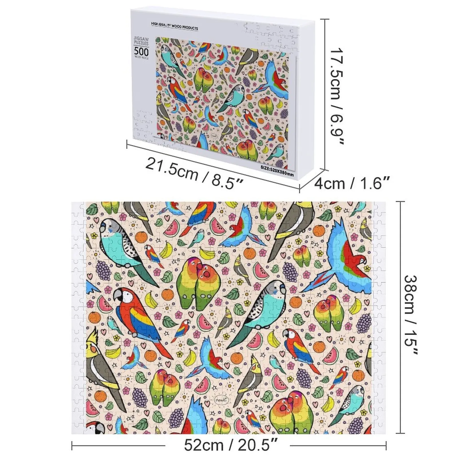 앵무새 직소 퍼즐 맞춤 어린이 선물 맞춤형 어린이 선물 맞춤 어린이 유아 장난감 퍼즐