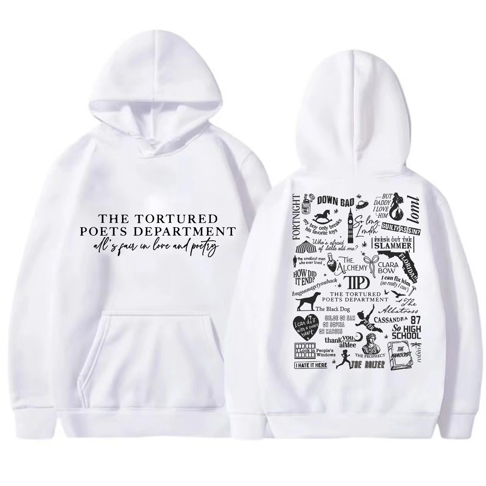 2024 New Album The Tortured Poets Department Hoodie Harajuku Hip Hop Streetwear Pullover Tops Sweatshirt Fans Gift