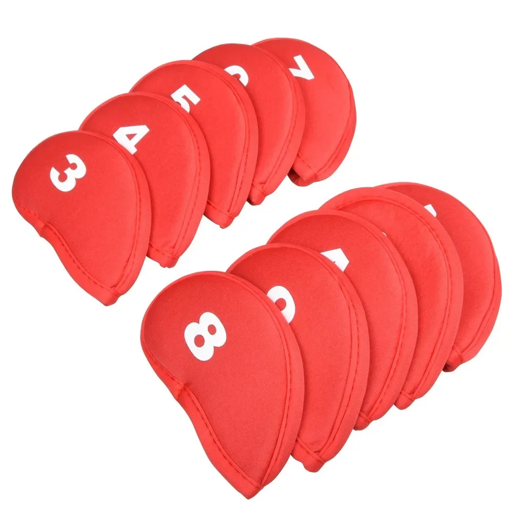 10pcs Golf Shaft Protectors, Golf Accessories, Numeric Alphabet Printing, Dustproof, Waterproof, Fashionable and Convenient