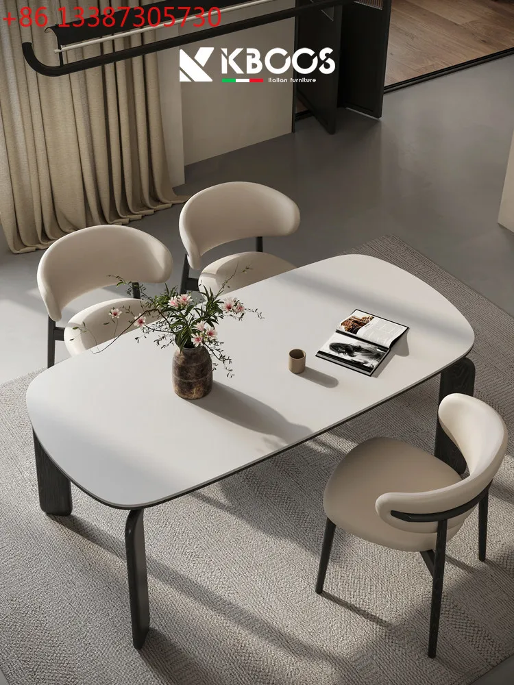 

Обеденный стол из сланца в итальянском минималистском стиле, современный, простой, для небольших квартир.