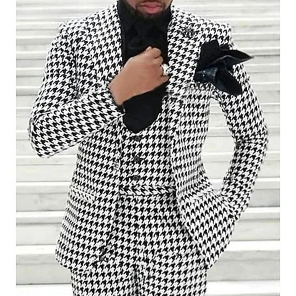 

Men's Suits Costume Slim Fit Formal Wedding Outfits 3 Piece Jacket Pants With Vest Custom Made 2025