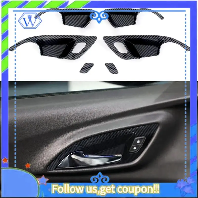 M46K-1Set peças acessórios para trax seeker 2023 2024 porta interna do carro tigela quadro capa guarnição acessórios-abs carbono fi