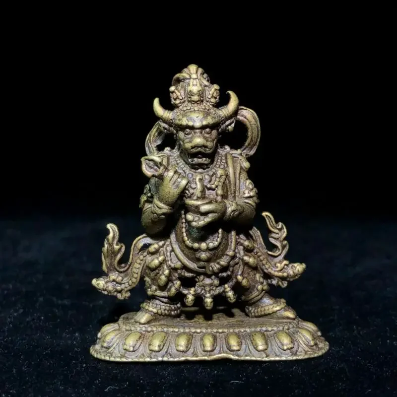 

Fengshui Chinese Old Vintage Collectible Brass Handwork Yamantaka Buddha Statue