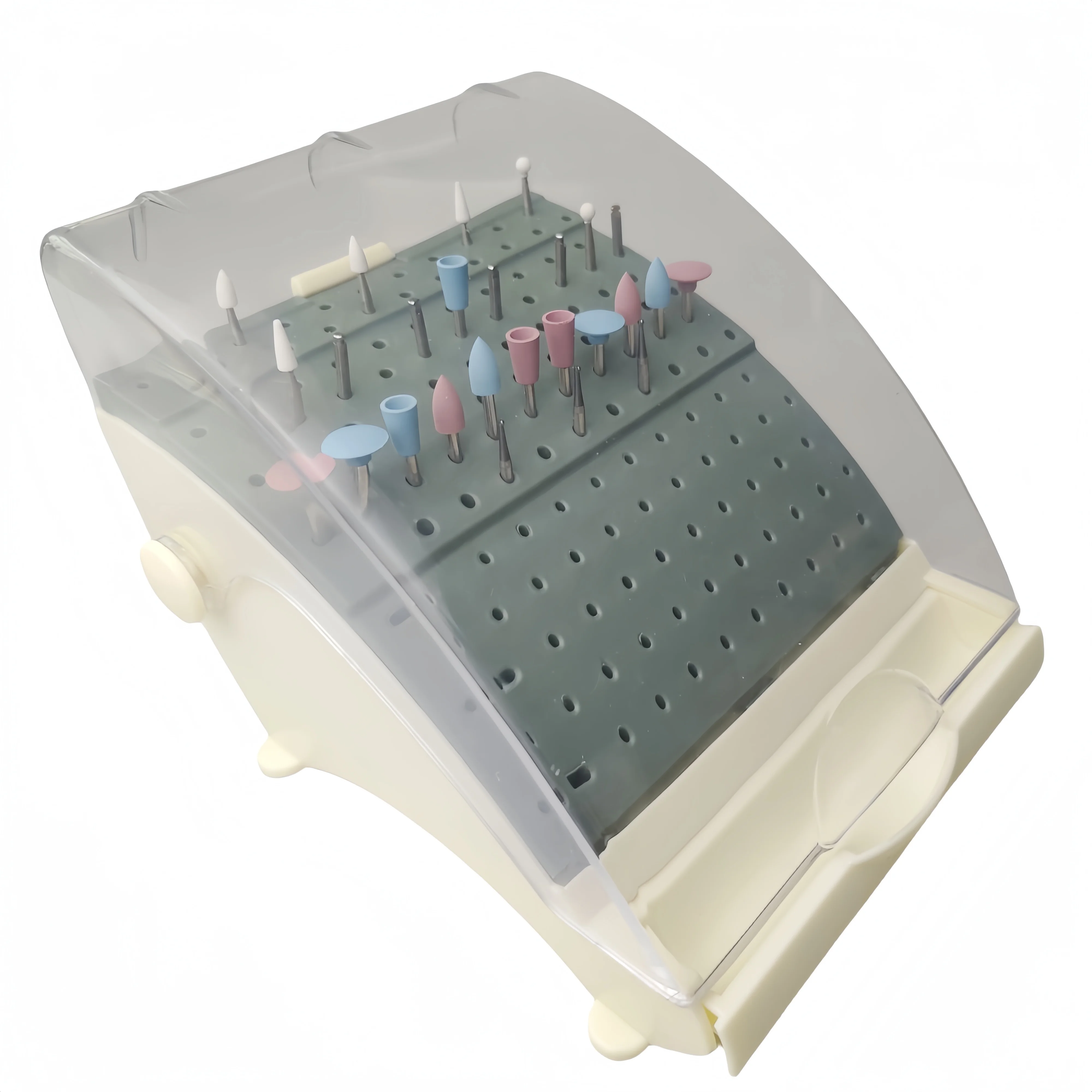 

142 Holes Dental Burs Box with Drawer - Autoclavable Sterilization Case for Handpiece Burs, Odontologia Bur Block Organizer