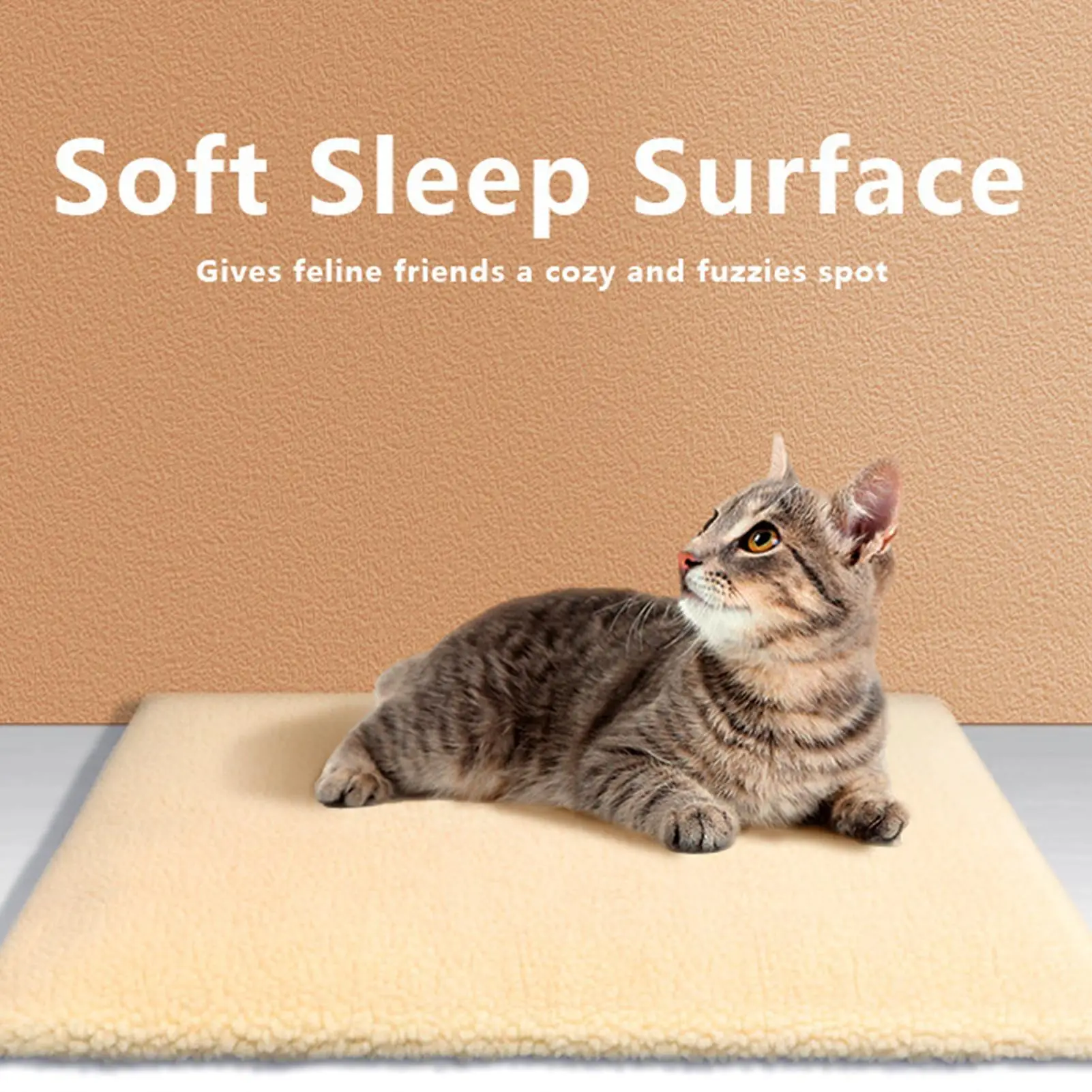 Self Heating Cat Bed Insulated Washable Non-Slip Bottom Cat Warming Pad Soft Pet Bed for Puppy Kitten Winter Sleeping Indoor