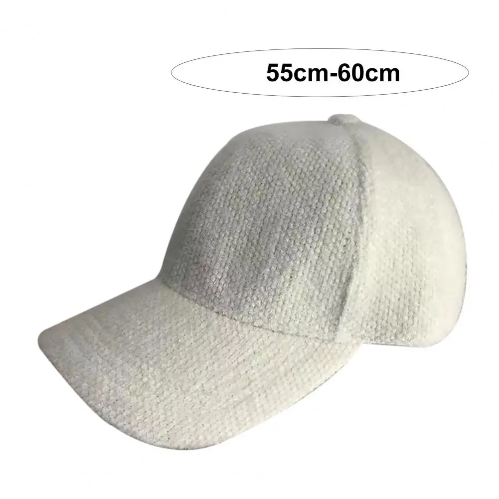Solid Suede Retro Baseball Caps For Men Women Spring Autumn Street Hip Hop Hat Adjustable Faux Fur Sunscreen Visor Cap Warmth image 2