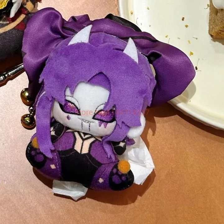 10cm The Freak Circus Pierrot Plush Doll Keychain Keyring Cosplay Plush Stuffed Cute Model Toys Doll Body Cartoon Props Gift