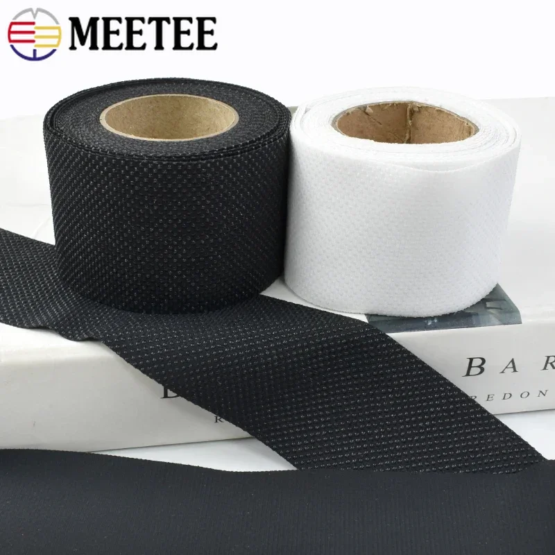 

2/5Meters Meetee 50mm Non-slip Silicone Elastic Band for Sportswear Waist Stretch Rubber Tape Garment Belt Sewing Accessories