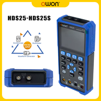 OWON HDS25 HDS25S Digital Oscilloscope 2CH+1Signal Generator 25MHz Bandwidth 250MSa/s 20000Counts True RMS Multimeter