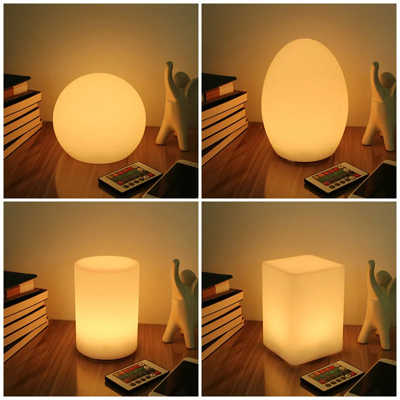 

16 Colors Led Atmosphere Night Lamp Rechargeable Baby Sleep Night Light Led Luz Bedside Bebe Noche Table Lamp Bb Children Xmas