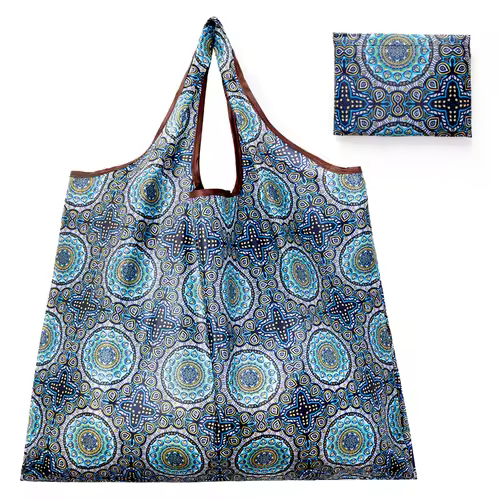 BIG Eco-Friendly Folding Shopping Bag Reusable Portable Shoulder Handbag for Travel Grocery Fashion Pocket Tote - Image 10