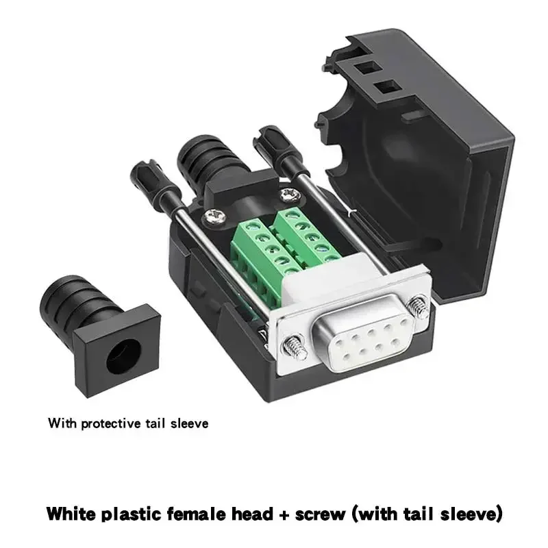 Conector D-SUB DB9 RS232, conector macho y hembra de 9 pines, terminales de conexión RS485, 21-24 AWG, conectores sin soldadura