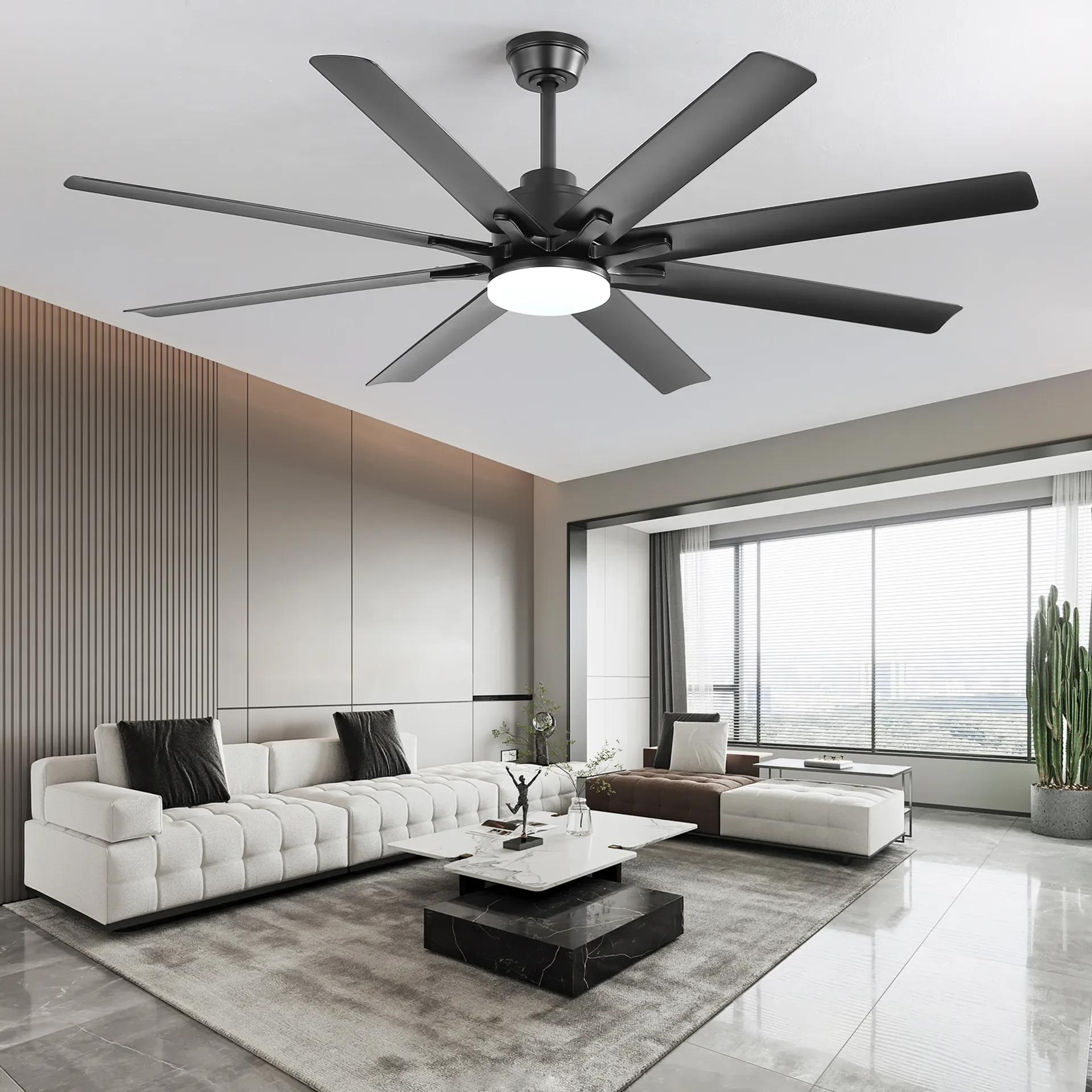 Sofucor Smart App Control 66-inch Ceiling fan with LED DC  with remote control for Living room Bedroom