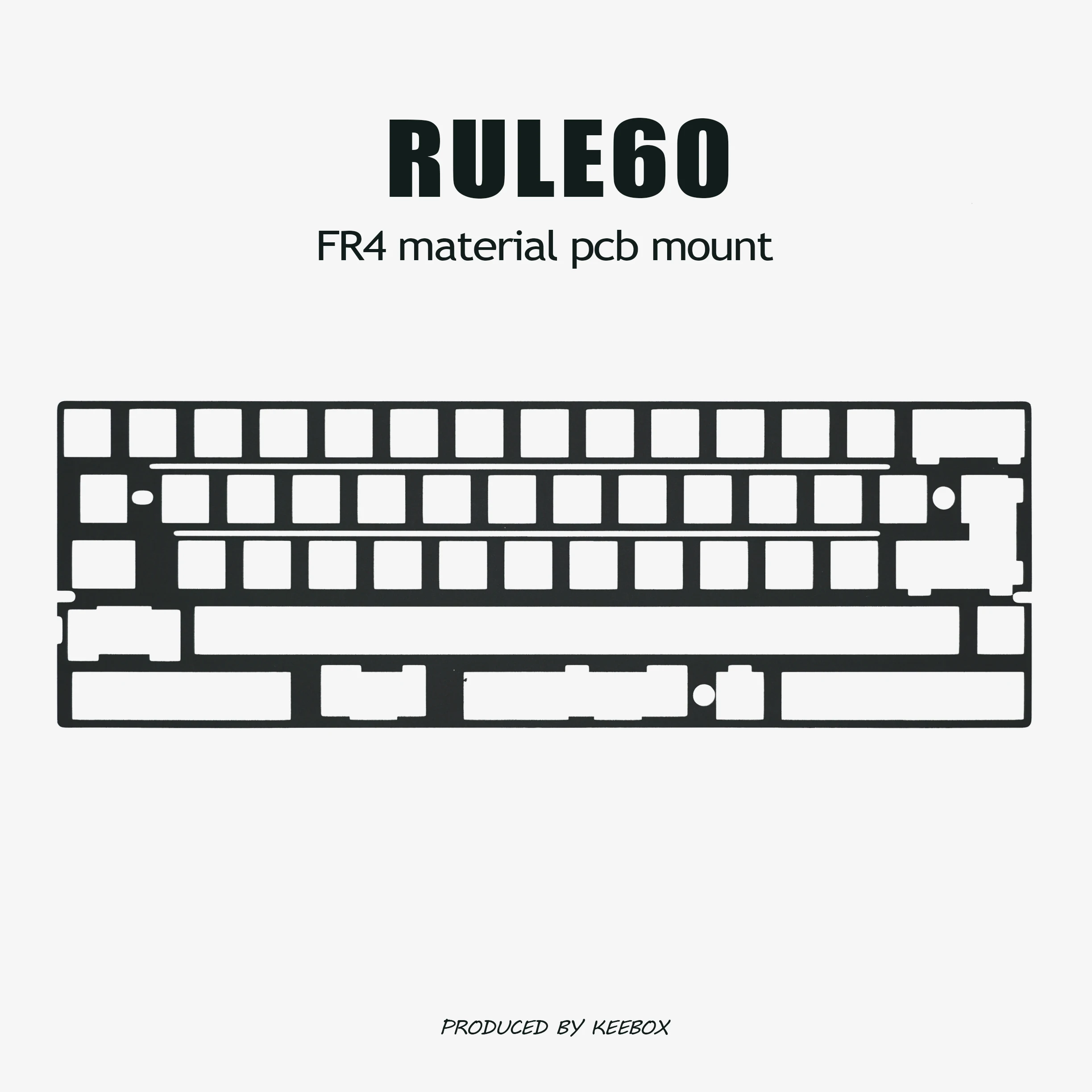 Keebox Rule60 V3 PC Fr4 Aluminum  PCB Mounted Mechanical Keyboard Custom Positioning Plate