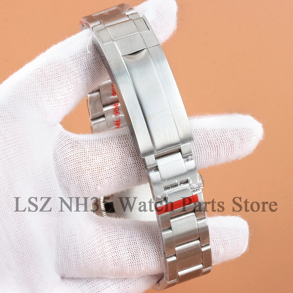 40mm 腕時計ケース シルバー 316L スチール ブラッシュド オイスターストラップ サファイアガラス ヨットマスター SUB GMT NH34 NH35 NH36 NH38 ムーブメント対応