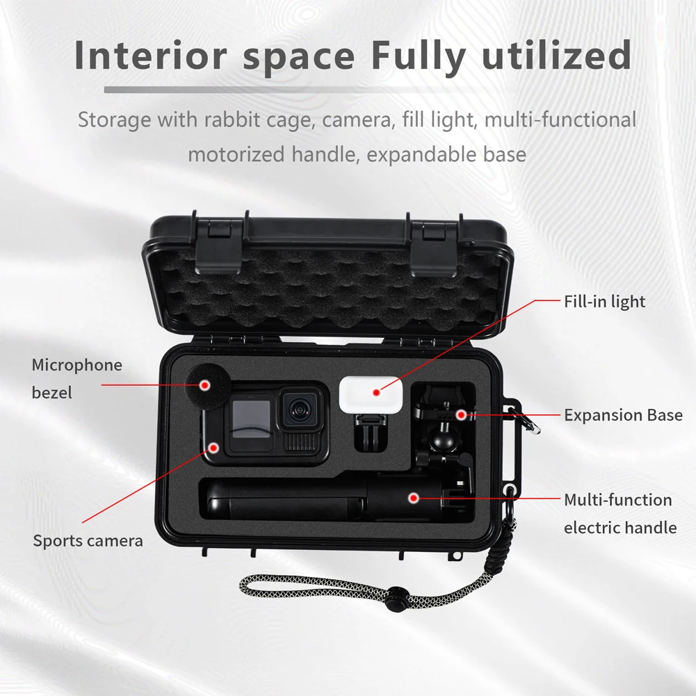 고프로 히어로 13, 12, 11, 10/9 카메라 액세서리용 하드 쉘 케이스, 방수 휴대용 보관 케이스
