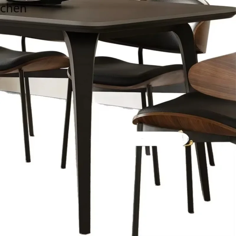 b11-7.2 Dining Table and Chair Set Full Support Base Plate Home Restaurant Small Rectangular Modern Simple Dining Table