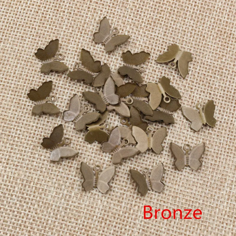 10-100pcs Metal Copper Butterfly Filigree Wraps Connectors Charm DIY Jewelry Accessories Findings Supplies For Jewelry