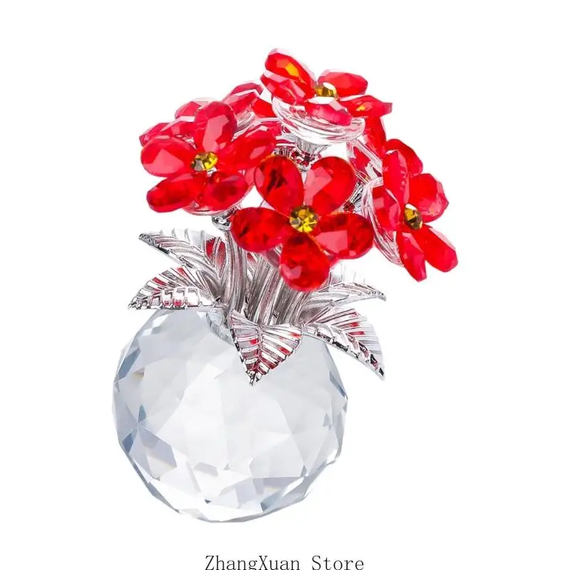Attraktives mehrfarbiges Glas-Vergissmeinnicht-Arrangement, romantisches Geschenk, 10,5 3 x – Detail 8