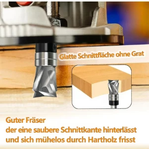 حافة مركبة من الحواف الحلزونية ذات 8 مقابض لتحديد المقبض وسبائك متكاملة ونحت نهاية مطحنة النجارة المركبة #4