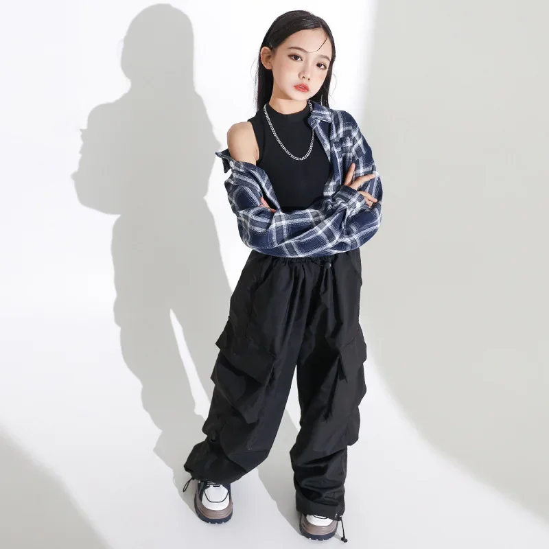 

Girls' Jazz Dance Costume Handsome Japanese Street Dance Performance Costume Set Children's Hiphop Show Stage Trend