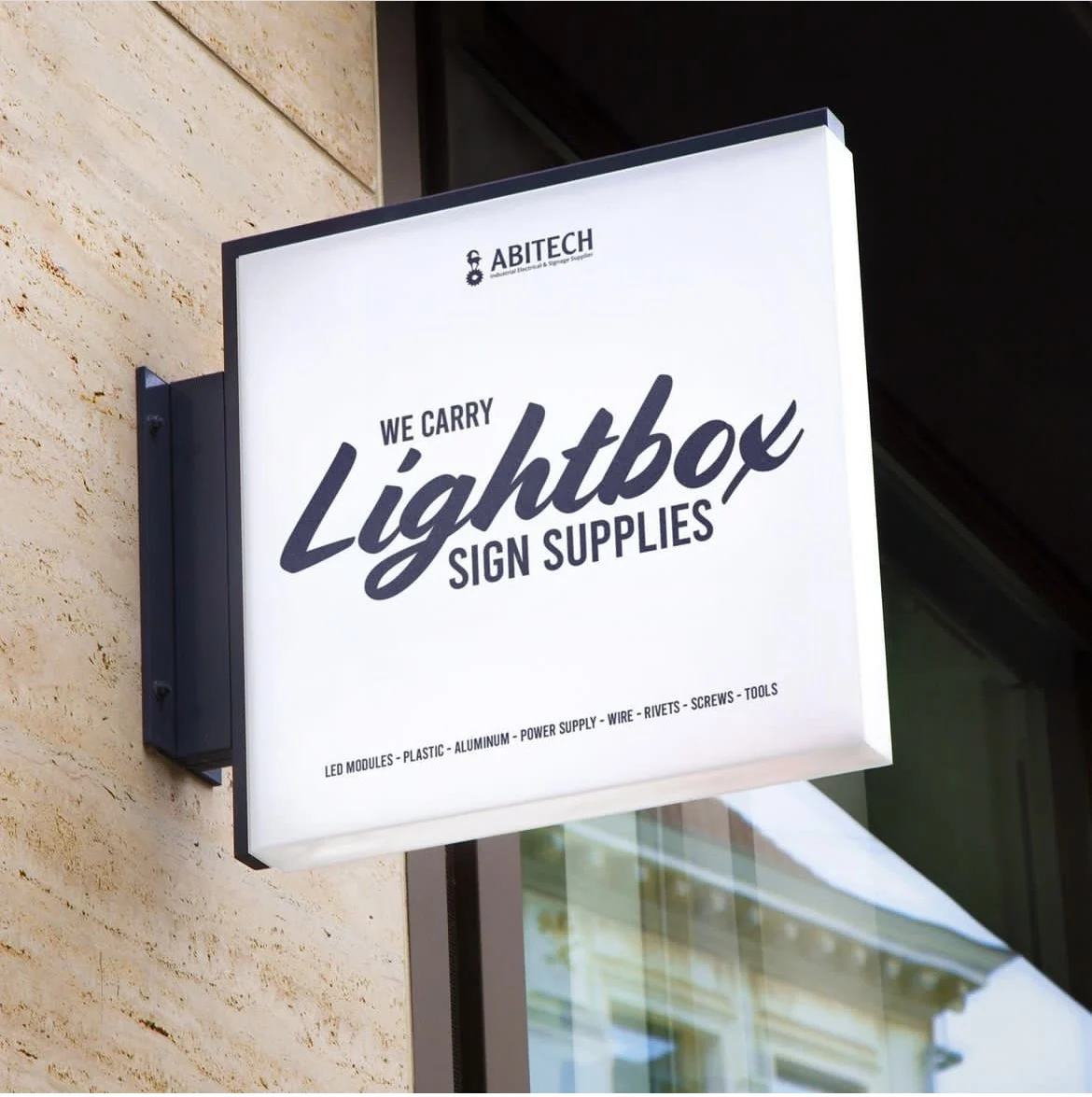 LED Light Box Store front Sign Blade Outdoor LED Light Box Double Sided Projecting Light Box Sign Board Circle Custom Sign