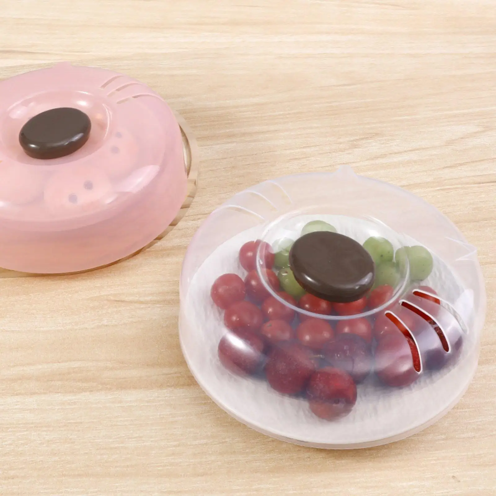Vented Kitchen Microwave Cover Plate Polypropylene Oil Proof Domed Lid for Keeping Meals Fresh Reheating or Storage
