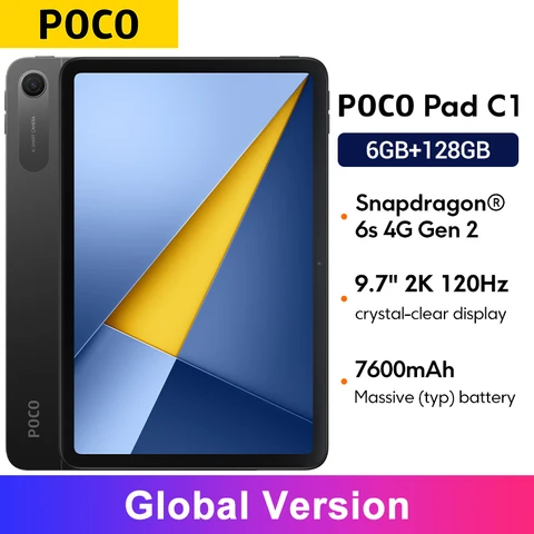 Планшет Poco Pad C1, 9.7", 4/64ГБ, 6/128ГБ, Wi-Fi+4G, Android