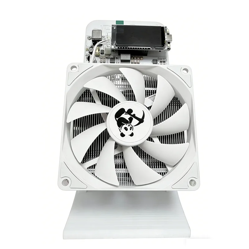 Bitaxe NerdQaxe++ 4.8TH/s Bitcoin Miner – 4X chip ASIC BM1370, 15J/Th, consumo energetico 68 W, WiFi 2.4G, mining open source