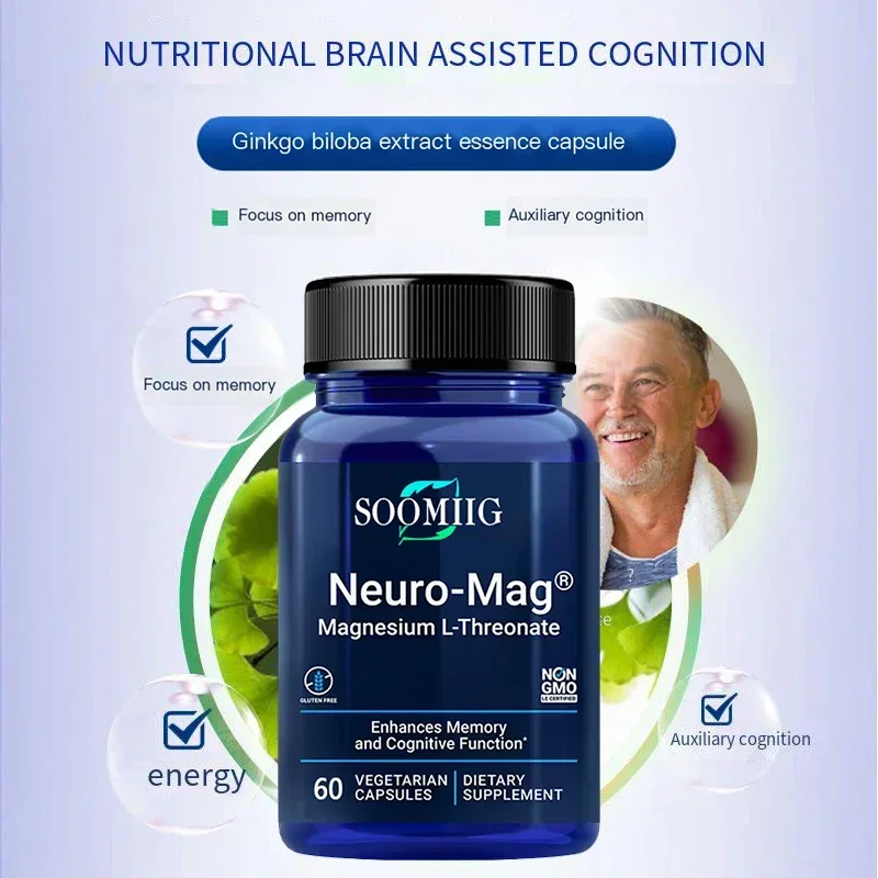 Soomiig Brain Supplement - Improves Memory & Concentration, Enhances Neural Energy & IQ Health