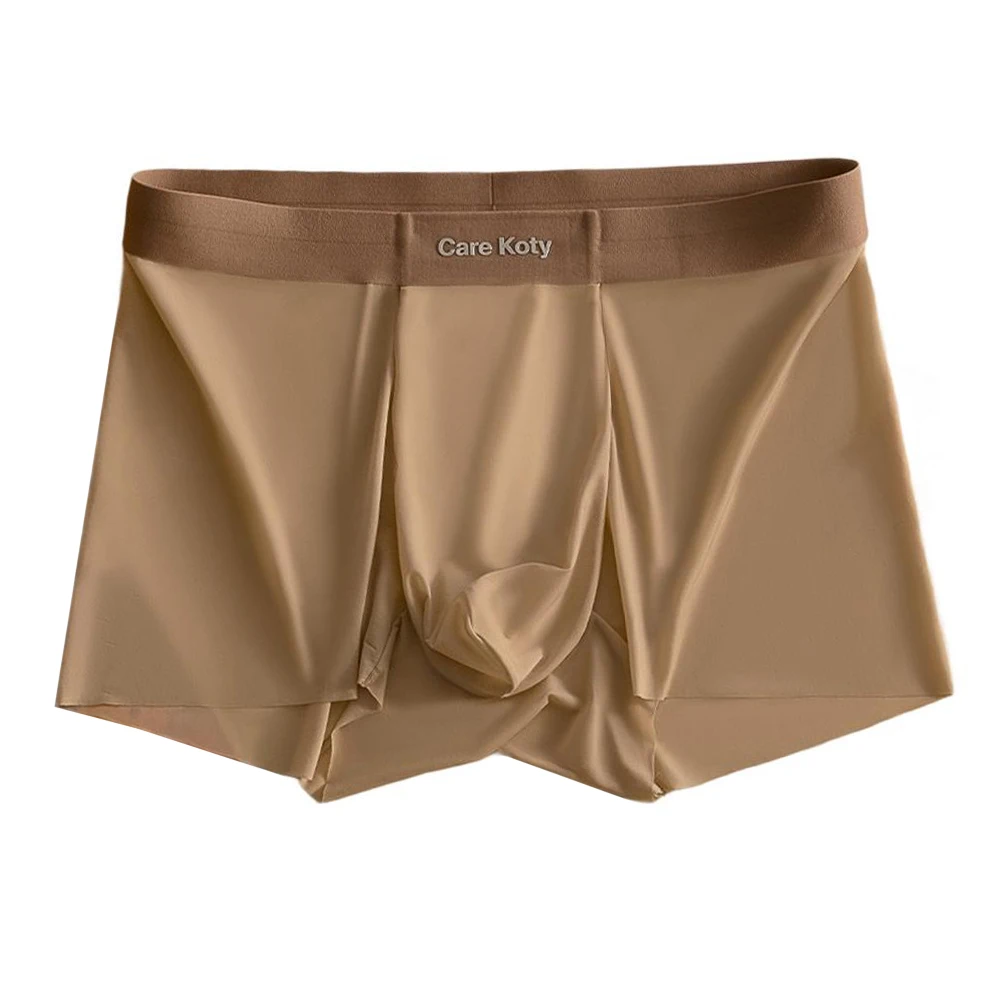 ملابس داخلية مريحة تسمح بمرور الهواء للرجال متوسطة الارتفاع من الحرير الجليدي ملابس داخلية ناعمة ومرنة مناسبة للاستخدام اليومي #3