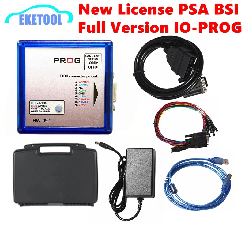 IO PROG ECU Programmer Computer Board Clone Terminal IO-PROG BD9 PinOut HW 09.1 Flash&EEPROM K-line And CAN Full Version PSA BSI