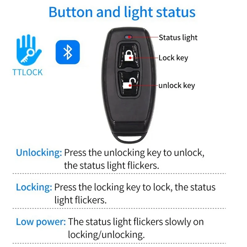 Télécommande sans fil pour serrure de porte intelligente TTLOCK, 2.4 mesurz, Bluetooth, porte-clés, revieintelligents, fonctionne avec Ttlock, facile à utiliser