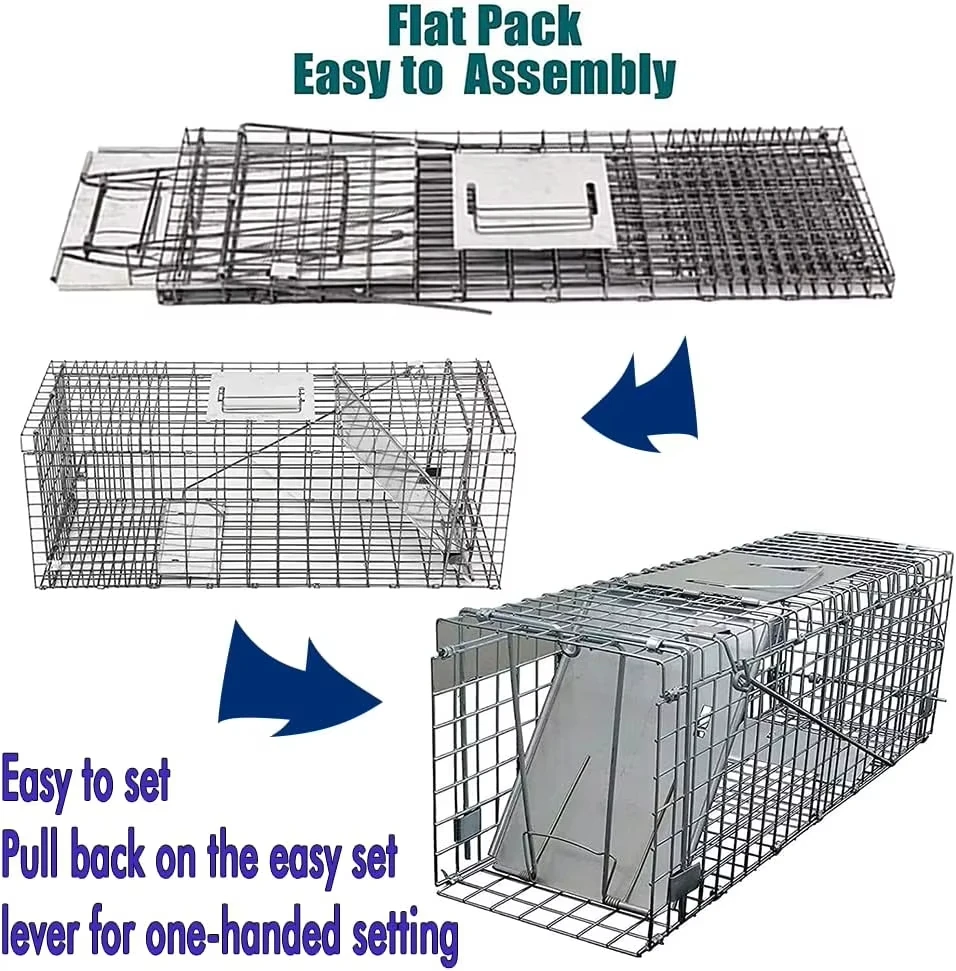 موجز الإنسان الحيوان فخ قفص قابلة لإعادة الاستخدام ل الماوس الفئران السنجاب أرنب في الهواء الطلق حديقة الإنقاذ طوي لايف الصيد الإصدار
