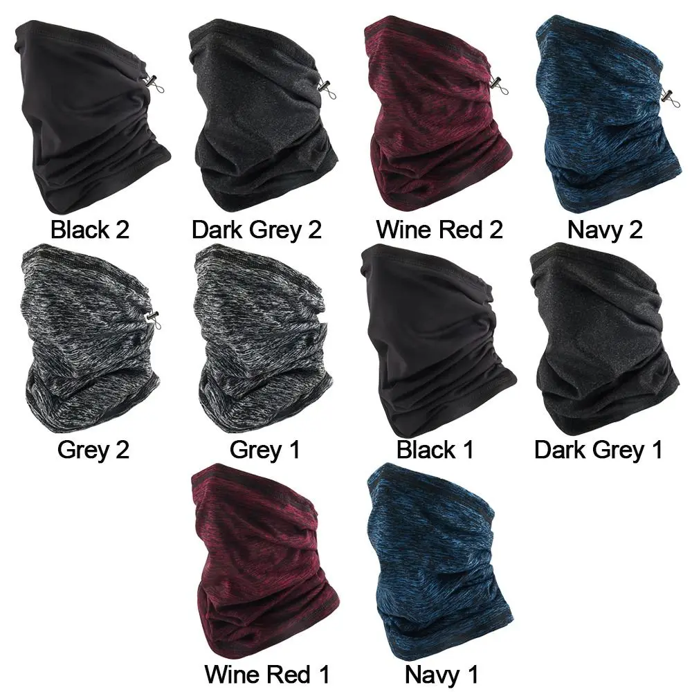 Warm Neck Protection Velvet Neck Scarf Solid Color Wool Cycling Scarf Face Scarf Cycling