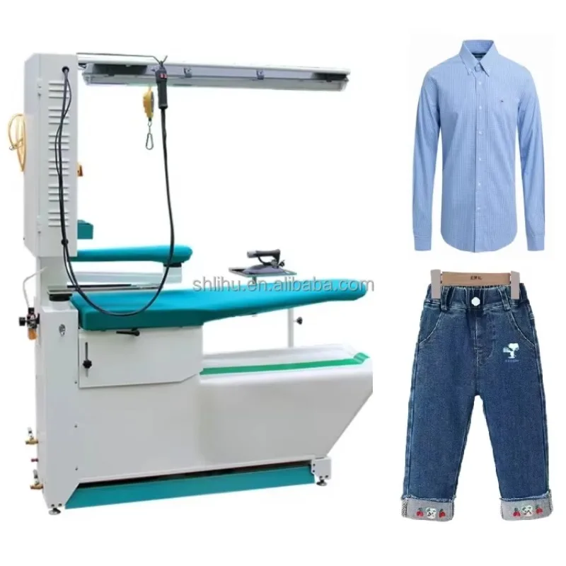 

Fully Automatic Industrial Commercial Multi Function Clothes Laundry Vacuum Steam Ironing Table Machine With Boiler for Garment