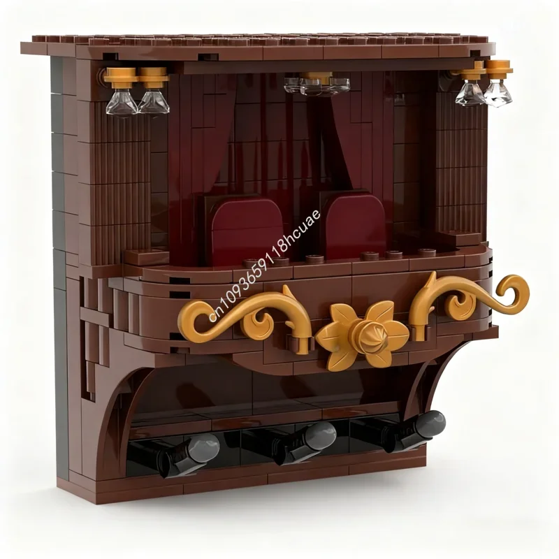 

246 деталей MOC Statler Waldorf: Модульный конструктор-балкон, развивающая архитектурная игрушка, рождественский подарок