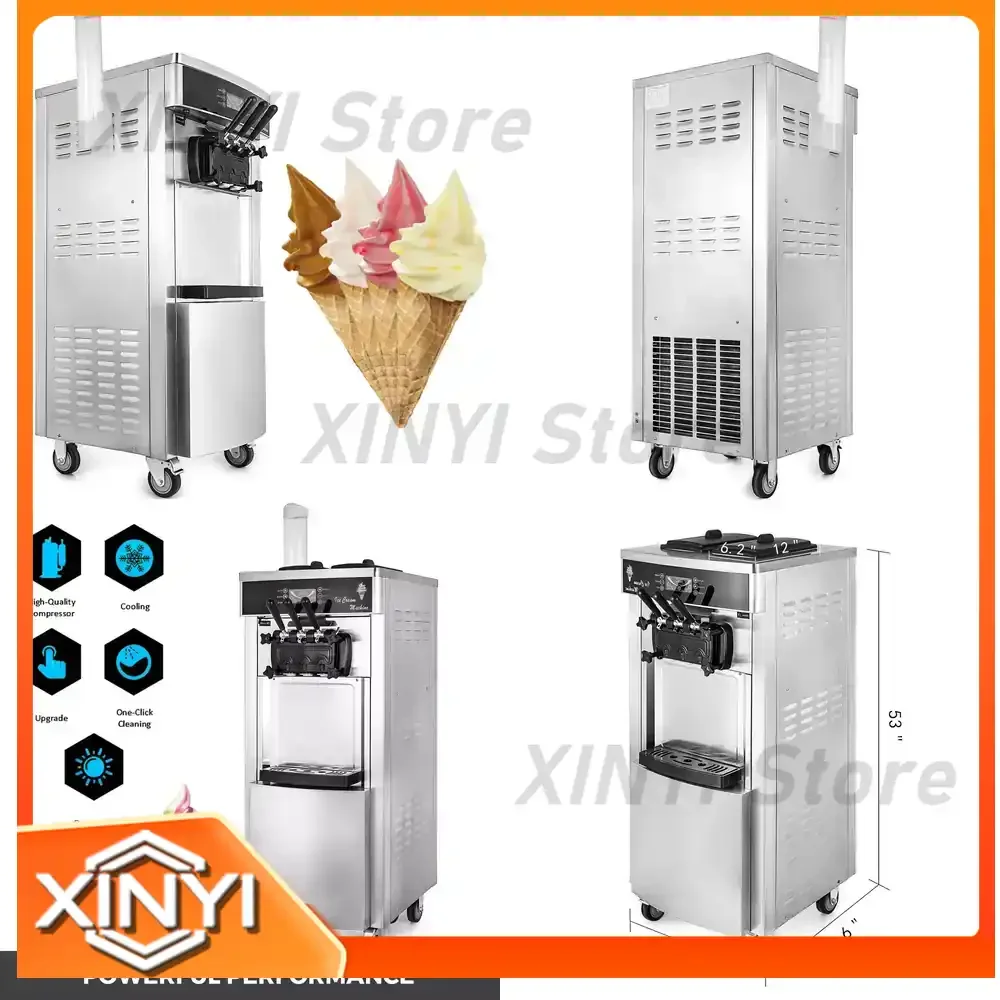 Vevor for Cuisinart Ice Cream Maker Shaved Ice Machine Commercial Grade Electric Ice Cream Maker with Stainless Steel Bowl